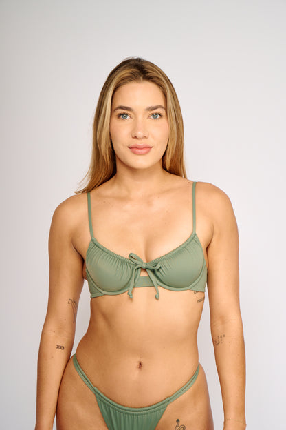 The Oliver Bikini Top - Army Green